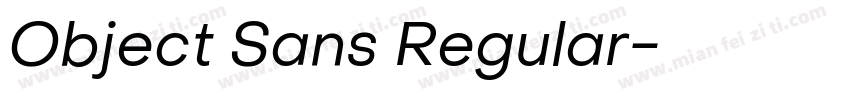 Object Sans Regular字体转换